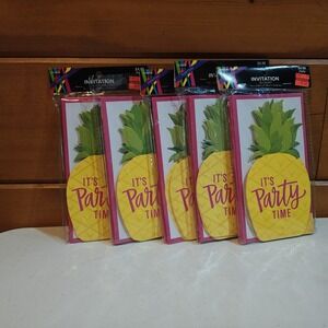5 sets of 10‎ (50 Total) Pineapple Invitations It's Party Time R.S.V.P.